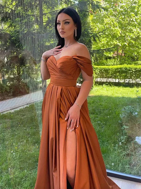 Shop & Save More A Line Off the Shoulder Satin Long Prom Dresses, Simple Off Shoulder Formal Evening Dresses Shop & Save More A Line Off the Shoulder Satin Long Prom Dresses, Simple Off Shoulder Formal Evening Dresses