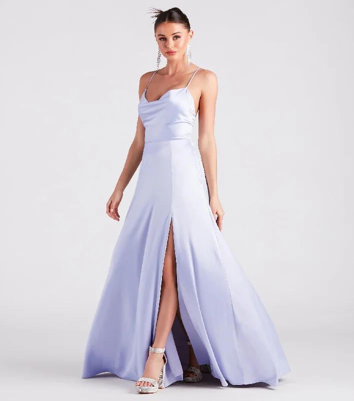 Unseen Savings Allura Formal Satin A-Line Dress