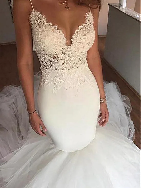 Weekend Offers Galore Backless Wedding Dresses Mermaid Spaghetti Straps Simple Open Back Bridal Gown JKW320 Weekend Offers Galore Backless Wedding Dresses Mermaid Spaghetti Straps Simple Open Back Bridal Gown JKW320