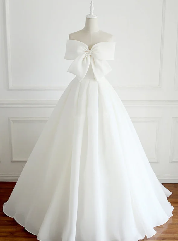 Shop & Save Big Beautiful Wedding Dresses Strapless Ivory Organza Bowknot Bridal Gown JKS227 Shop & Save Big Beautiful Wedding Dresses Strapless Ivory Organza Bowknot Bridal Gown JKS227