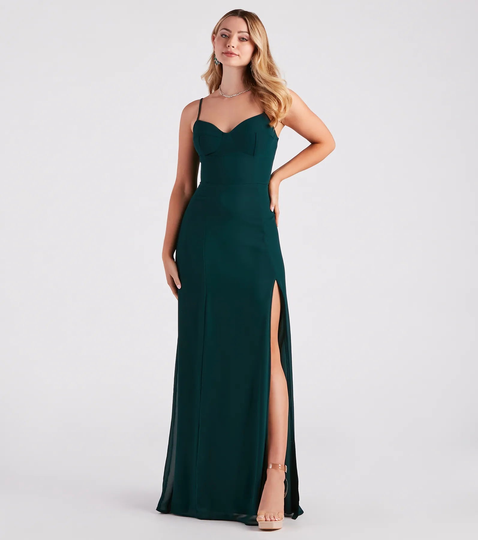 Crazy Price Cuts Bella Formal Chiffon A-Line Long Dress