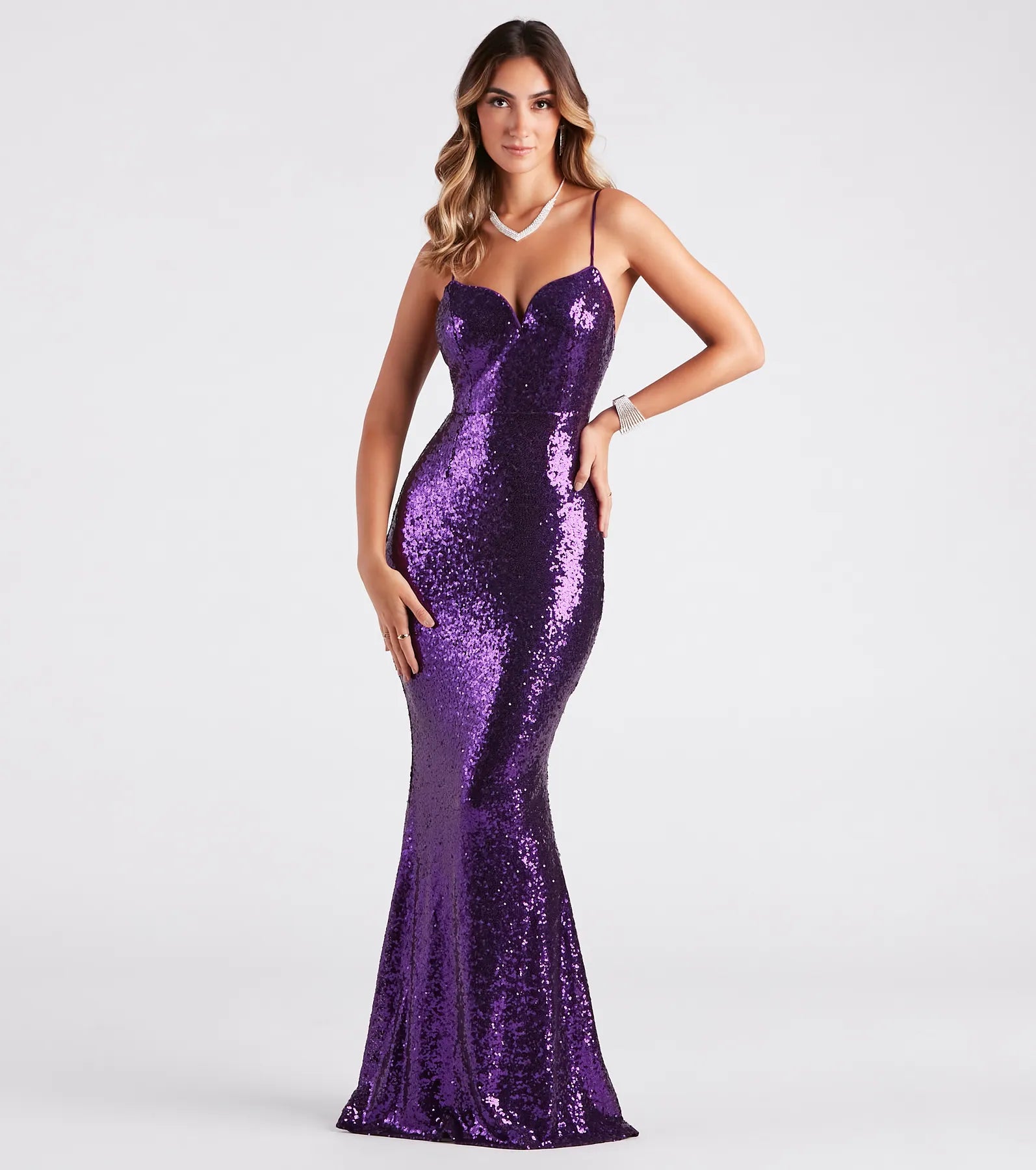 Weekend Only Sale Brandi Formal Sequin Sweetheart Mermaid Dress