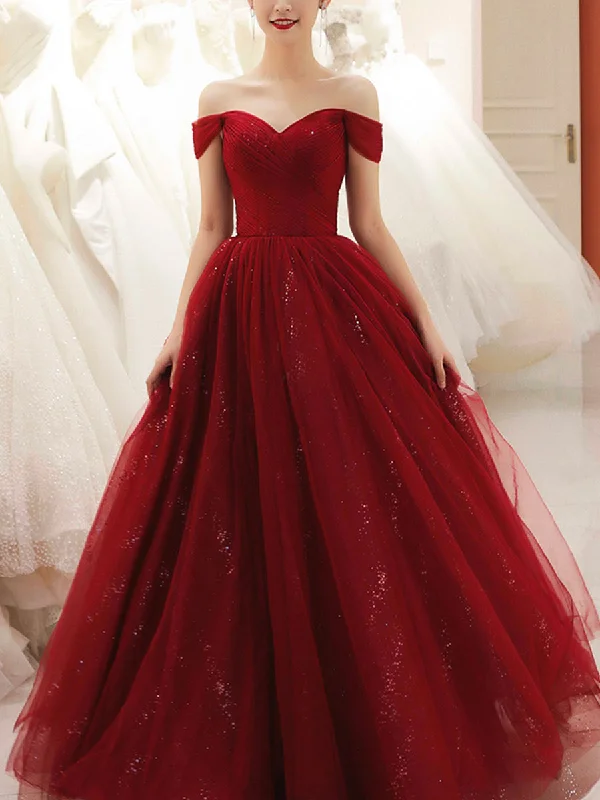 Buy More, Save More Burgundy Sweetheart Tulle Sequin Long Prom Dress, Formal Burgundy Graduation Dresses Buy More, Save More Burgundy Sweetheart Tulle Sequin Long Prom Dress, Formal Burgundy Graduation Dresses