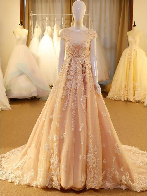 Weekend Exclusive Discounts Chic Wedding Dresses Scoop Sweep/Brush Train Sexy Bridal Gown JKS249 Weekend Exclusive Discounts Chic Wedding Dresses Scoop Sweep/Brush Train Sexy Bridal Gown JKS249