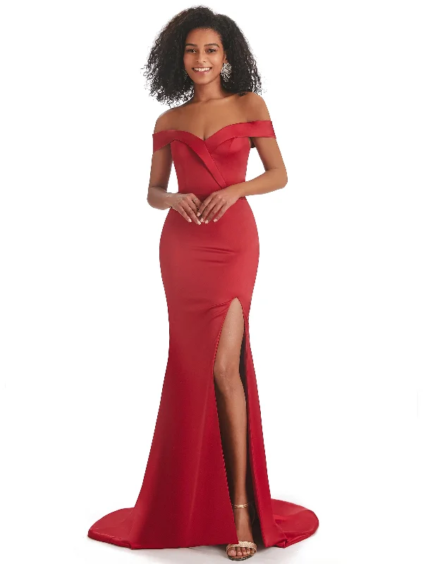 Instant Discount Sexy Mermaid Soft Satin Off The Shoulder Long African Bridesmaid Dresses Instant Discount Sexy Mermaid Soft Satin Off The Shoulder Long African Bridesmaid Dresses