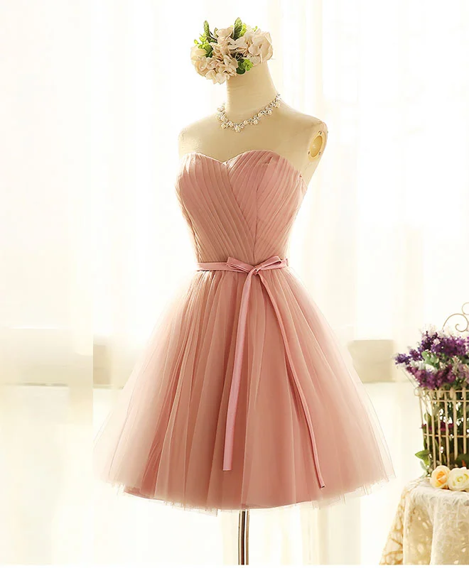 Weekend Hot Offers Cute Sweetheart Neck Tulle Short Prom Dress, Pink Bridesmaid Dress Weekend Hot Offers Cute Sweetheart Neck Tulle Short Prom Dress, Pink Bridesmaid Dress