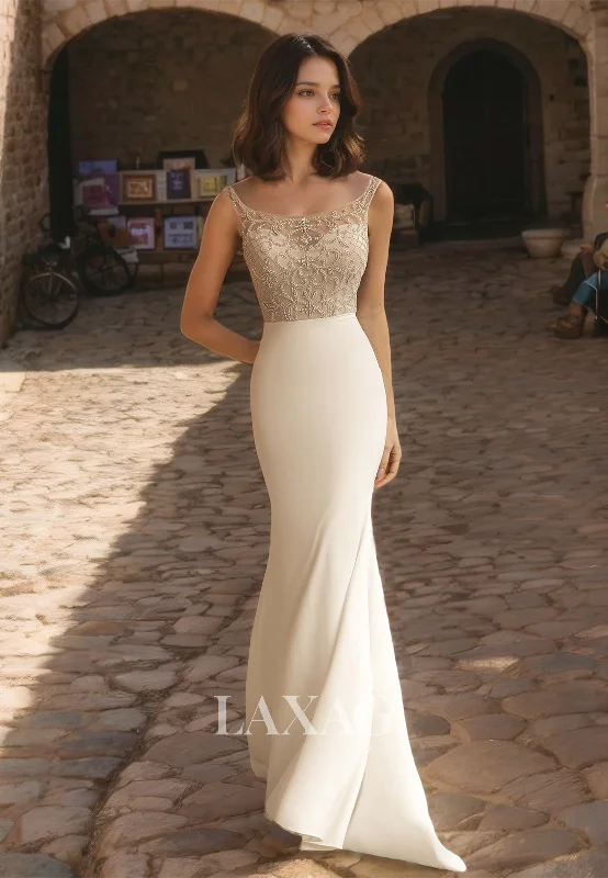 Unbeatable Prices Sweetheart Spaghetti Straps Mermaid Wedding Dress Sleeveless Beaded Sweep Train Bride Gowns Unbeatable Prices Sweetheart Spaghetti Straps Mermaid Wedding Dress Sleeveless Beaded Sweep Train Bride Gowns