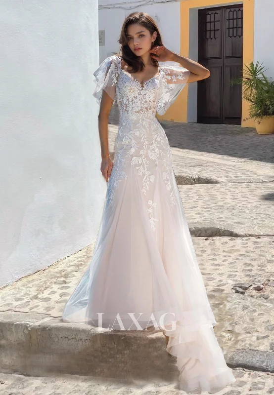 Today's Offer Spaghetti Straps V-Neck Fitted Bride Gowns Sleeveless Cutout Wedding Dress with Applique Today's Offer Spaghetti Straps V-Neck Fitted Bride Gowns Sleeveless Cutout Wedding Dress with Applique