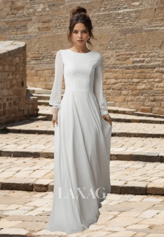 Weekend Discount Blast High Scoop-Neck Long-Sleeves Fitted Bride Gowns Satin Sweep Train Wedding Dress Weekend Discount Blast High Scoop-Neck Long-Sleeves Fitted Bride Gowns Satin Sweep Train Wedding Dress