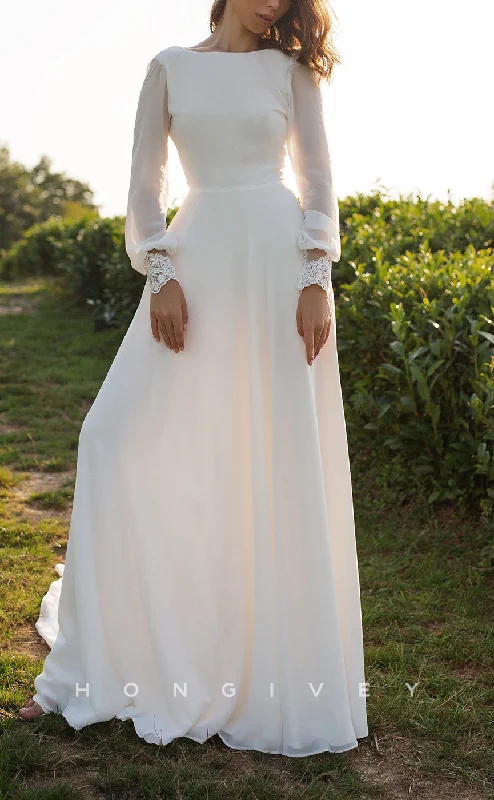 Weekend Price Slash H1446 - Sexy Satin A-Line Round Empire Long Sleeve With Train Boho Wedding Dress Weekend Price Slash H1446 - Sexy Satin A-Line Round Empire Long Sleeve With Train Boho Wedding Dress