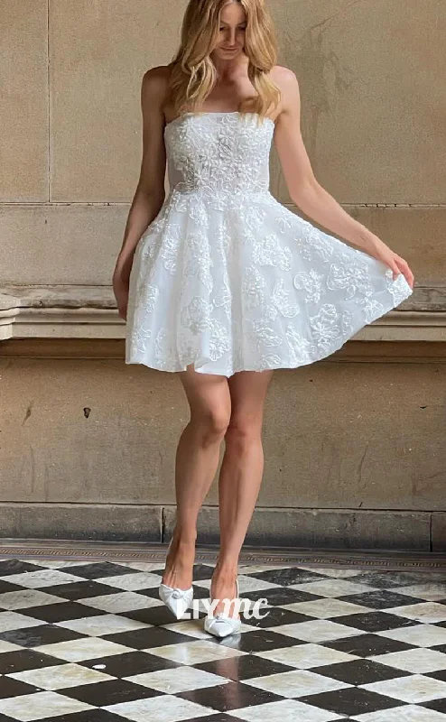 Weekend Flash Deals LW878 - Straight Across Sleeveless Appliques A-Line Pleated Short Beach Wedding Dress Weekend Flash Deals LW878 - Straight Across Sleeveless Appliques A-Line Pleated Short Beach Wedding Dress