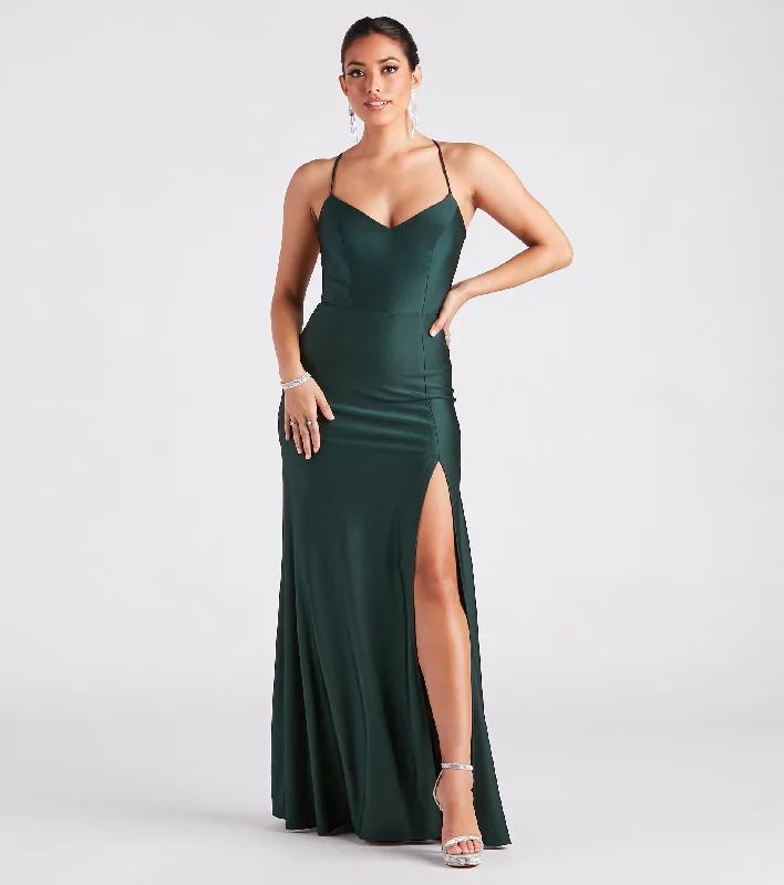 Sale of the Year Emerson Strappy Back High Slit Formal Dress