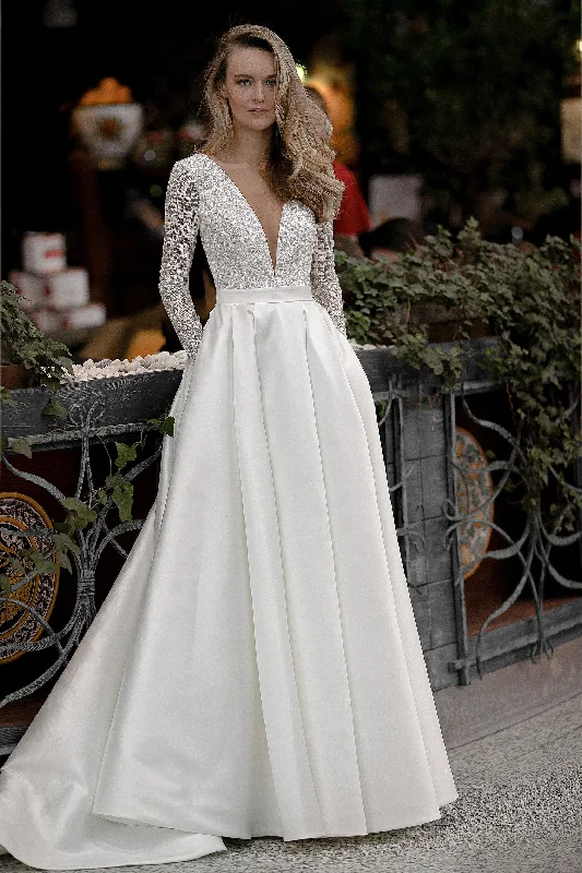 Exclusive Flash Sale A-line Mikado Wedding Dress Koussindy