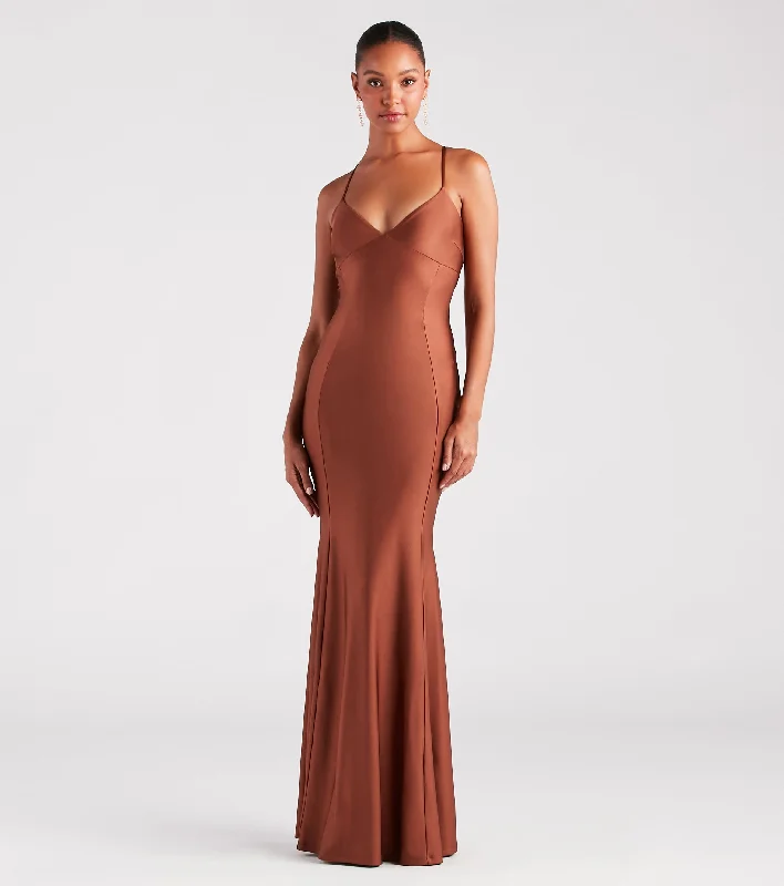 Weekend Price Drops Laine Formal Lace-Up Mermaid Long Dress