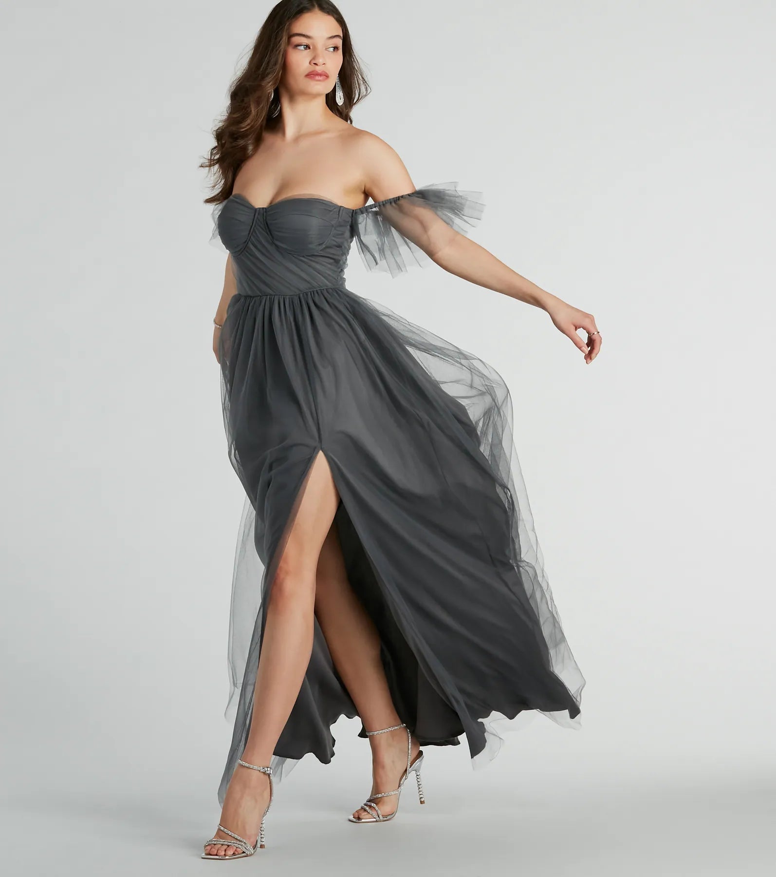 Weekend Shopping Deals Galore Lennyn Off-The-Shoulder A-Line Tulle Formal Dress