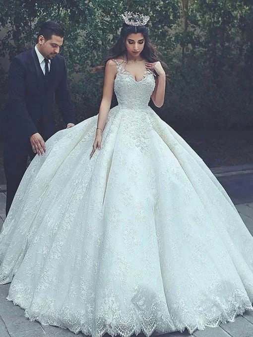 Massive Sale Event Luxury Wedding Dresses Spaghetti Straps Ball Gown Lace Bridal Gown JKS232 Massive Sale Event Luxury Wedding Dresses Spaghetti Straps Ball Gown Lace Bridal Gown JKS232