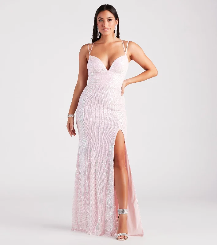 Price Cut Alert Maisel Formal Sequin Lace-Up Mermaid Dress
