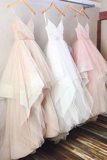 Weekend Hot Deals Princess A-line Straps Long Wedding Dress