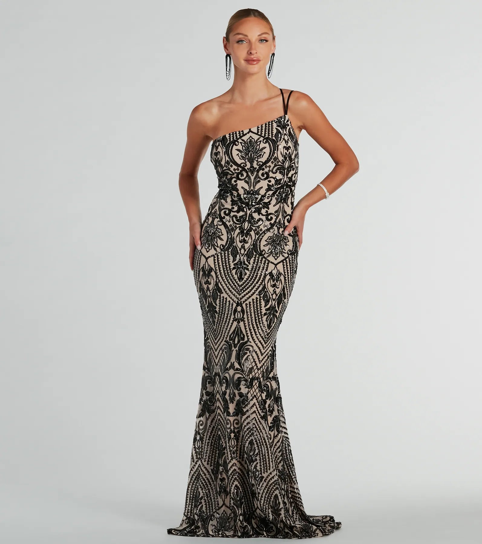 Best Price Ever Sarah One-Shoulder Mermaid Sequin Formal Dress