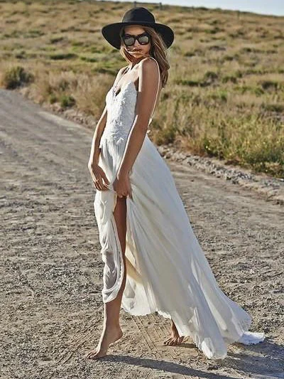 Limited Time Bargain Sexy Wedding Dresses Spaghetti Straps A-line Short Train Chiffon Bridal Gown JKW116 Limited Time Bargain Sexy Wedding Dresses Spaghetti Straps A-line Short Train Chiffon Bridal Gown JKW116