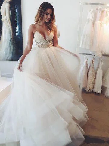 Today’s Flash Sale Sexy Wedding Dresses Spaghetti Straps Sweep/Brush Train Tulle Bridal Gown JKW121 Today’s Flash Sale Sexy Wedding Dresses Spaghetti Straps Sweep/Brush Train Tulle Bridal Gown JKW121