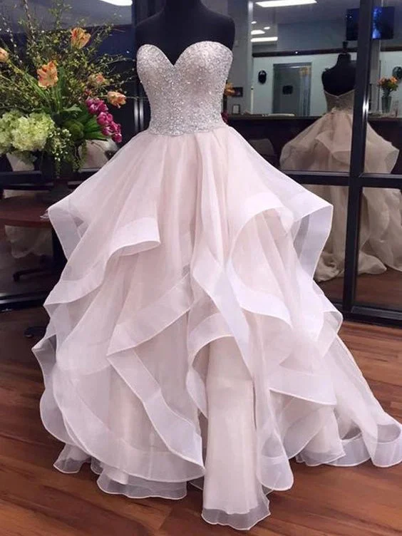 One-Stop Shop Sale Sexy Wedding Dresses Sweetheart A-line Short Train Sequins Tulle Bridal Gown JKW085 One-Stop Shop Sale Sexy Wedding Dresses Sweetheart A-line Short Train Sequins Tulle Bridal Gown JKW085