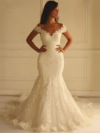 Price Slash Alert Sexy Wedding Dresses Trumpet/Mermaid Ivory Sweep/Brush Train Bridal Gown JKW108 Price Slash Alert Sexy Wedding Dresses Trumpet/Mermaid Ivory Sweep/Brush Train Bridal Gown JKW108