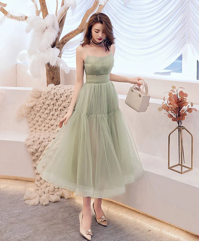 Limited-Time Deal Simple Green Tulle Short Prom Dress Green Tulle Homecoming Dress