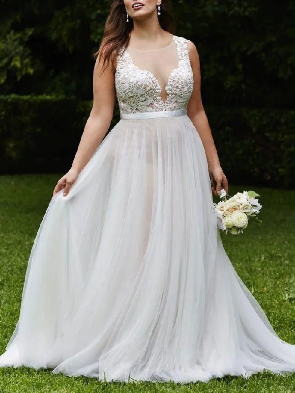 Weekend Hot Prices Simple Wedding Dresses Aline Scoop Appliques Beautiful Long Plus Size Bridal Gown JKW354 Weekend Hot Prices Simple Wedding Dresses Aline Scoop Appliques Beautiful Long Plus Size Bridal Gown JKW354