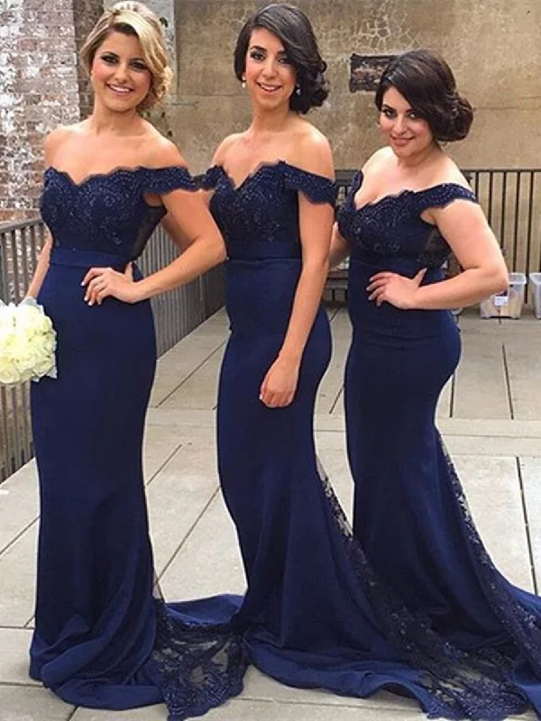 Today's Offer Sweetheart Neck Off Shoulder Mermaid Navy Blue Lace Prom Dresses, Navy Blue Lace Bridesmaid Dress, Formal Dress Today's Offer Sweetheart Neck Off Shoulder Mermaid Navy Blue Lace Prom Dresses, Navy Blue Lace Bridesmaid Dress, Formal Dress