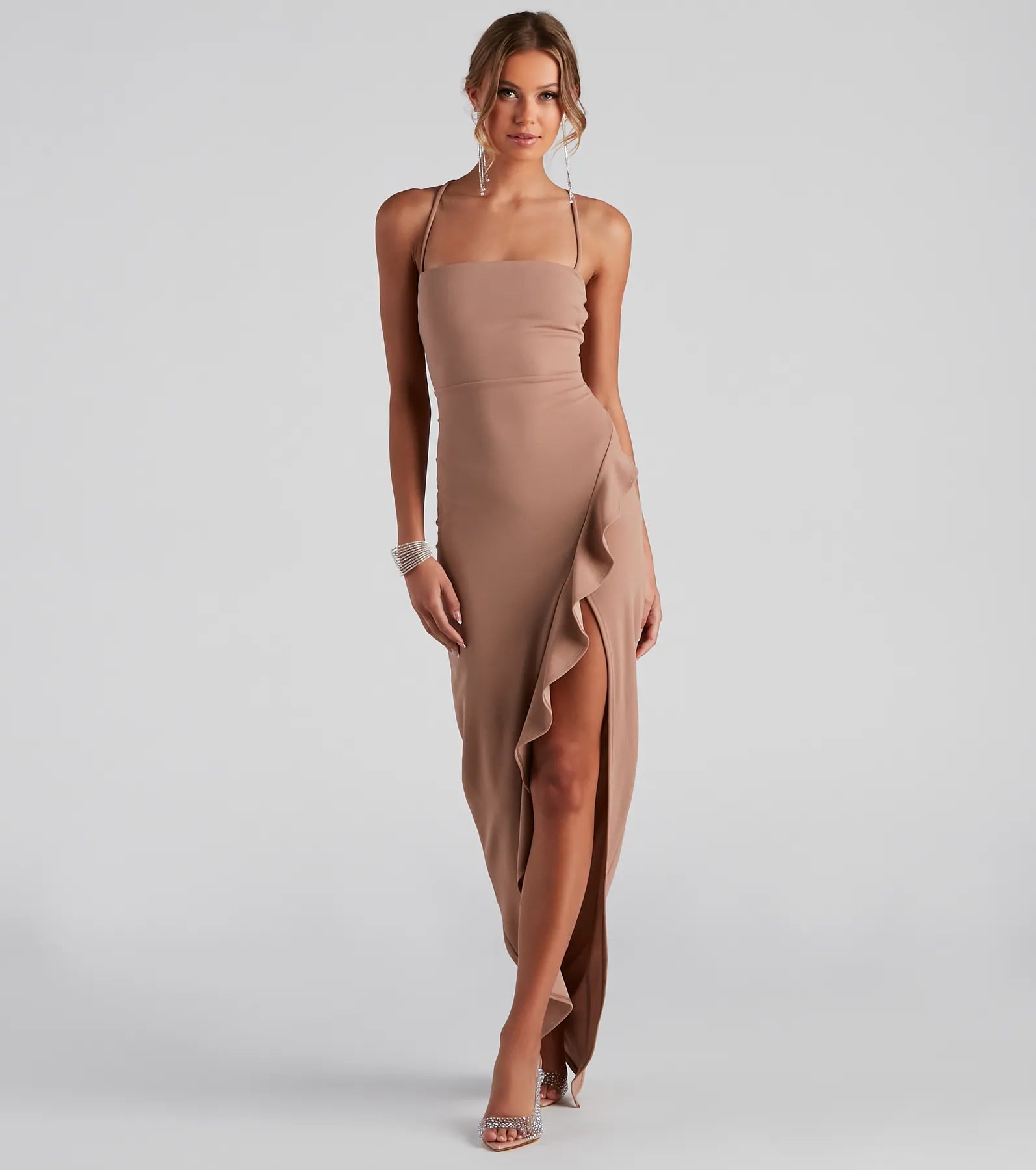 Weekend Hot Picks Tiffany Sleeveless High Slit Formal Dress