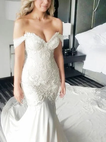 Weekend Shopping Rush Trumpet/Mermaid Wedding Dresses Sexy Appliques Beading Sweetheart Bridal Gown JKW074 Weekend Shopping Rush Trumpet/Mermaid Wedding Dresses Sexy Appliques Beading Sweetheart Bridal Gown JKW074