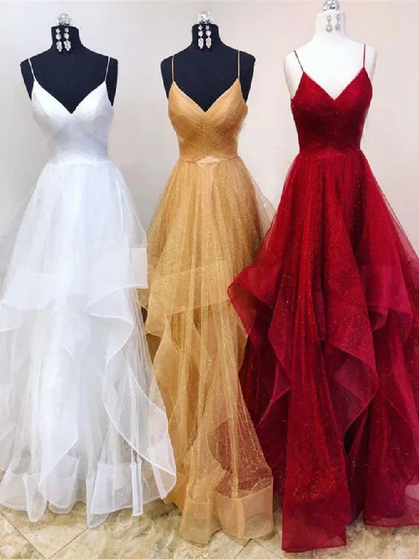 Weekend Markdown Madness V Neck Spaghetti Straps White/Champagne/Burgundy Prom Dresses, Wedding Dresses, Formal Dresses Weekend Markdown Madness V Neck Spaghetti Straps White/Champagne/Burgundy Prom Dresses, Wedding Dresses, Formal Dresses