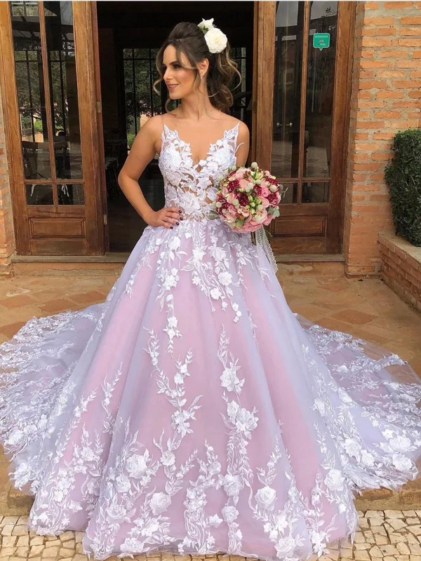 Weekend Flash Sale V Neck White Lace Long Prom Dresses, Long White Lace Formal Evening Dresses, Lace Ball Gown Weekend Flash Sale V Neck White Lace Long Prom Dresses, Long White Lace Formal Evening Dresses, Lace Ball Gown