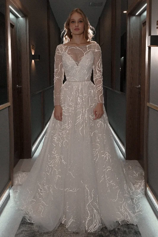 Weekend Shopping Extravaganza 2 in 1 Sparkly Wedding Dress Stourin