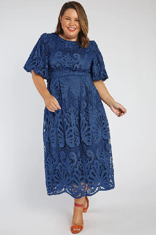 Flash Price Drops Neva Rich Navy Lace Party Dress