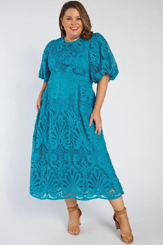 Weekend Only Sale Neva Teal Lace Party Dress