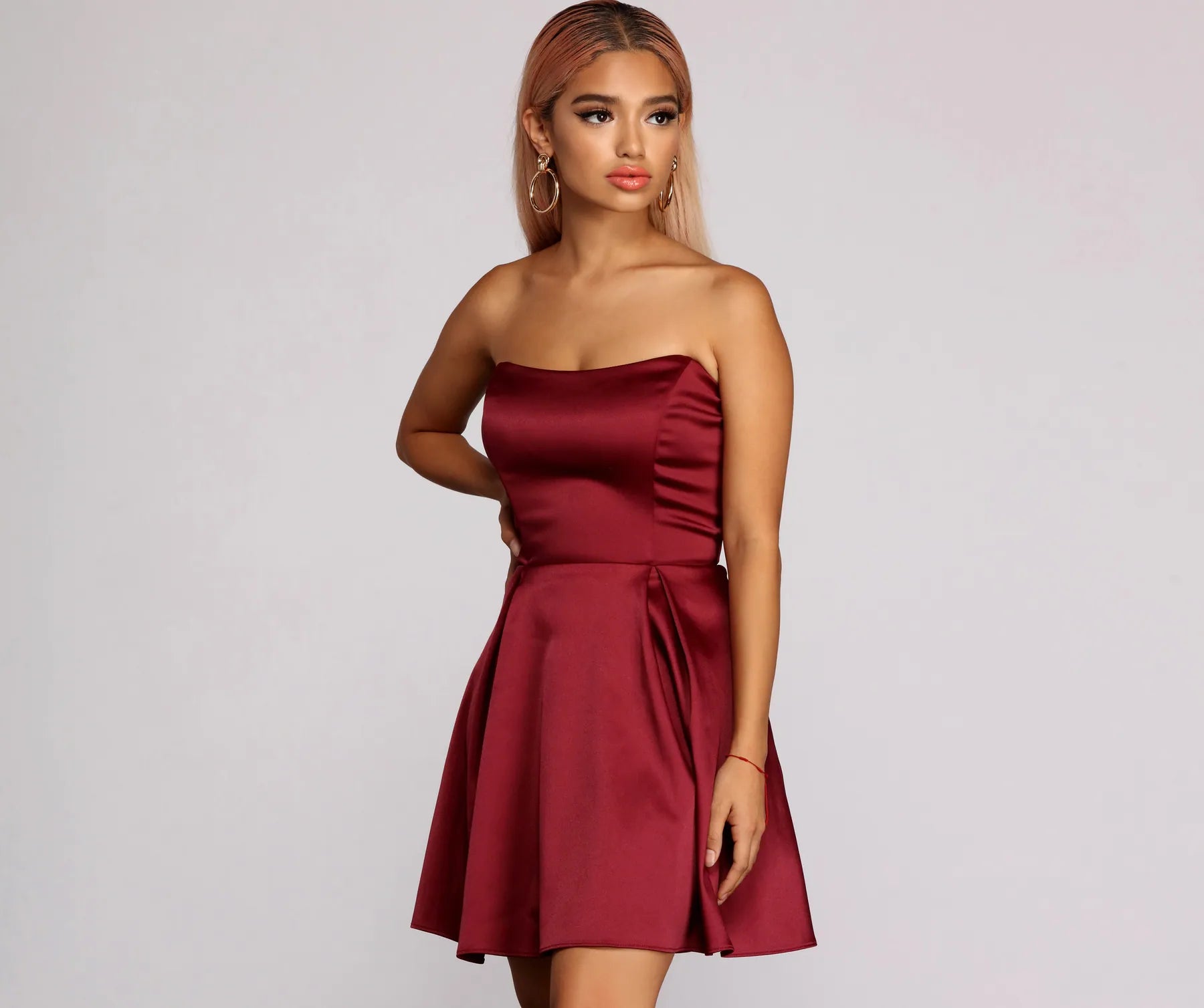 Weekend Flash Offers Paola Strapless Twill Party Dress