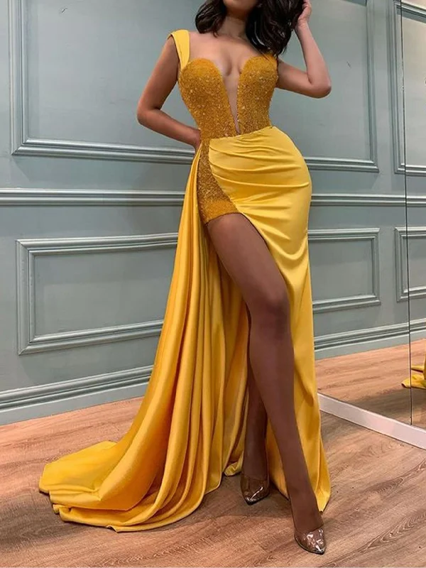 Limited-Time Discount Dresses Sequin Sling Irregular Slit Party Dress for Women