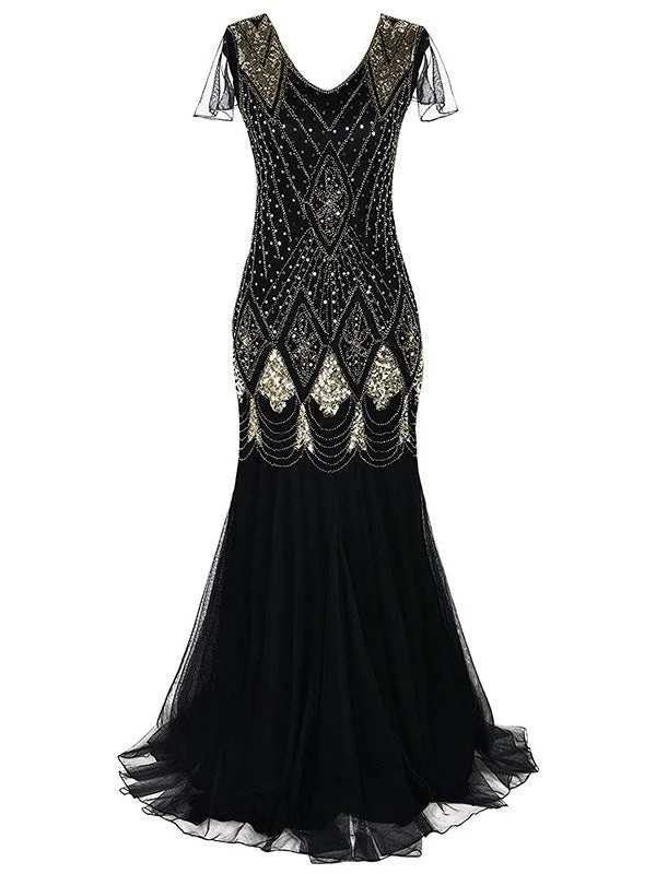 Weekend Bargain Time Dresses Sequined Mesh Slim Fit Party Dress for Women