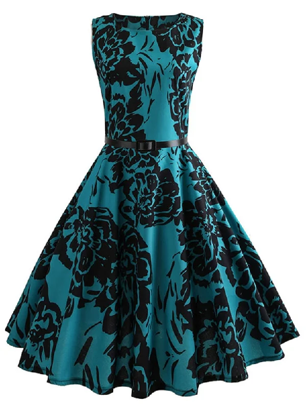 Weekend Discount Blast BerriesJam - Floral Print Vintage Elegant Swing Rockabilly Party Dress Weekend Discount Blast BerriesJam - Floral Print Vintage Elegant Swing Rockabilly Party Dress