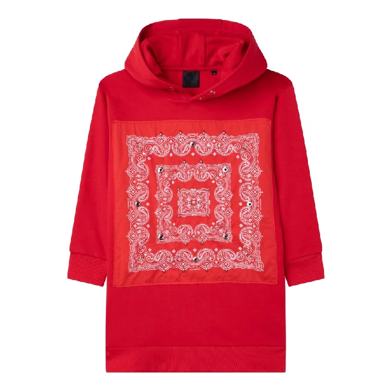 Unbeatable Offer Red Long Sleeve Hoodie Dress