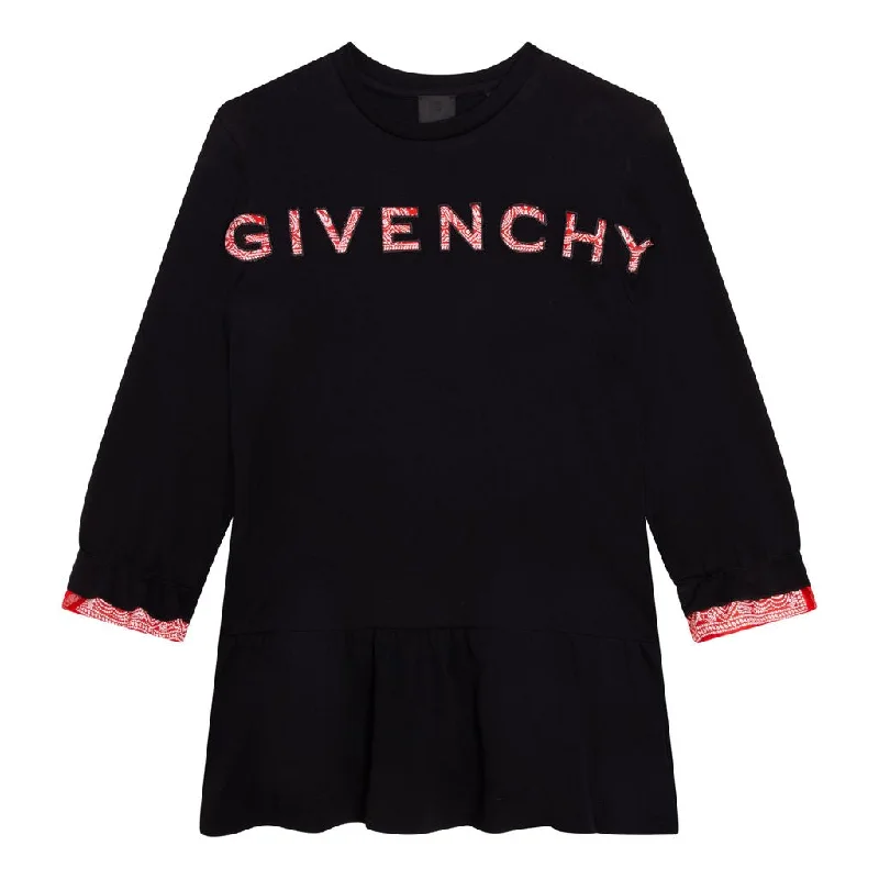 Weekend Flash Markdown Teen Black Bandana Logo Dress