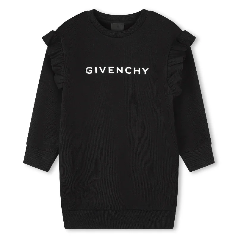 Special Offers Black Cotton 4G Sweatshirt Dress