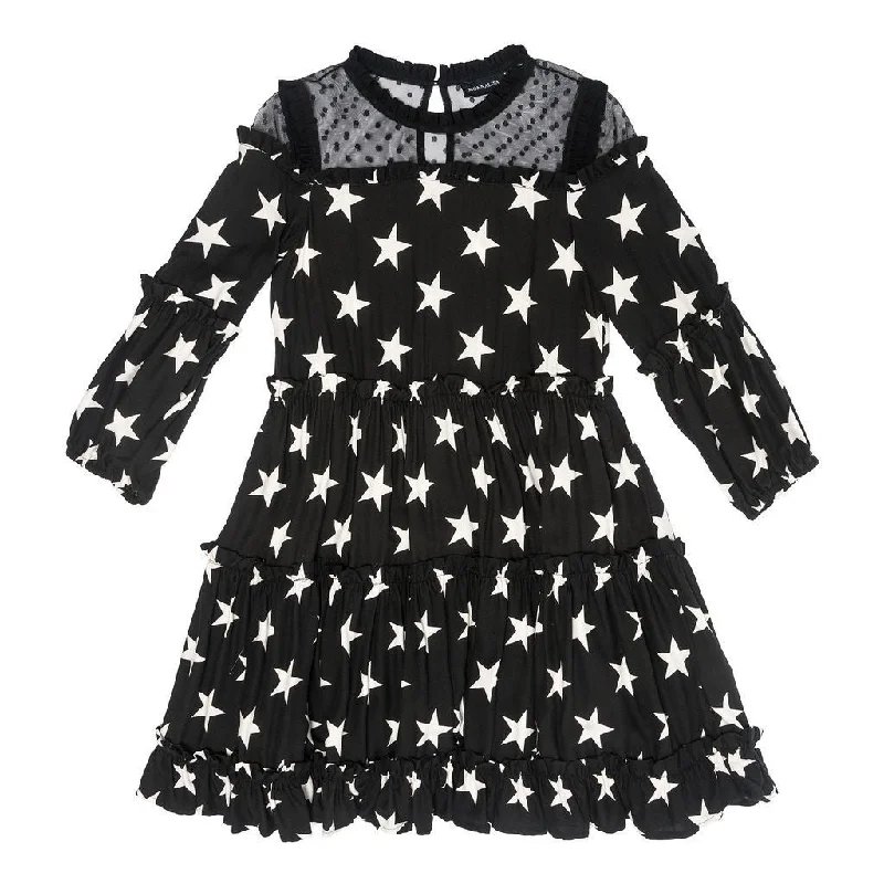 Instant Discount Black & Cream Balze Stelle Dress