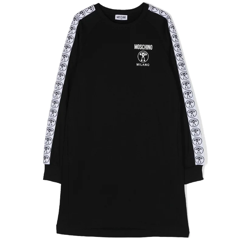 Big Savings Black Monogram Tape Dress