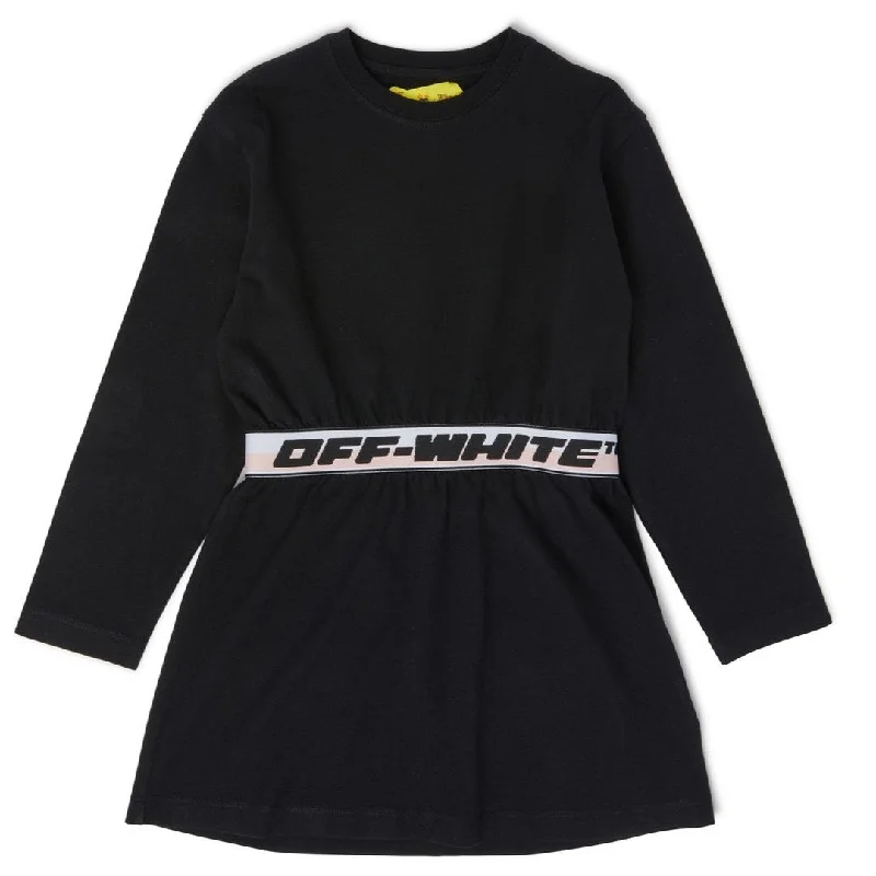 Unbeatable Bargains Black Logo Band Dress