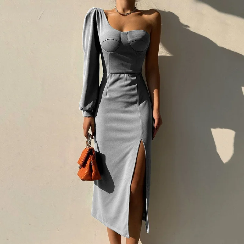 Weekend Shopping Spree BerriesJam - 2024 One Shoulder Strapless High Split Long Party Dress Weekend Shopping Spree BerriesJam - 2024 One Shoulder Strapless High Split Long Party Dress
