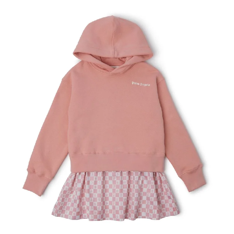Flash Sale Pink Hooded Dress