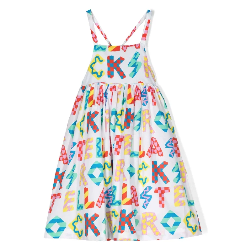 Weekend Best Buys White Graphic Cotton Dress